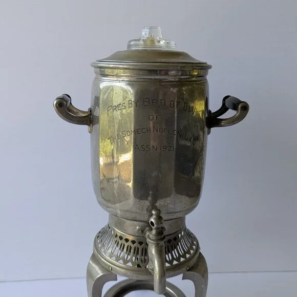 Antique Coffee Percolator Pres by Brd Div of The Somech Noflen Lad Assn 1921 - Picture 3 of 16